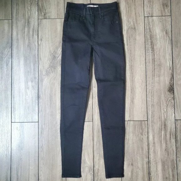 LEVIS | NWOT Mile High Super Skinny Black Denim Jeans (Size 25) - Picture 1 of 7